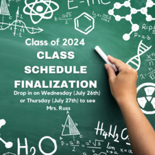 Read More - Class of 2024 Class Schedule Finalization